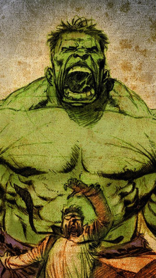 Man attack hulk avengers scene free wallpaper for mobile - medium preview image