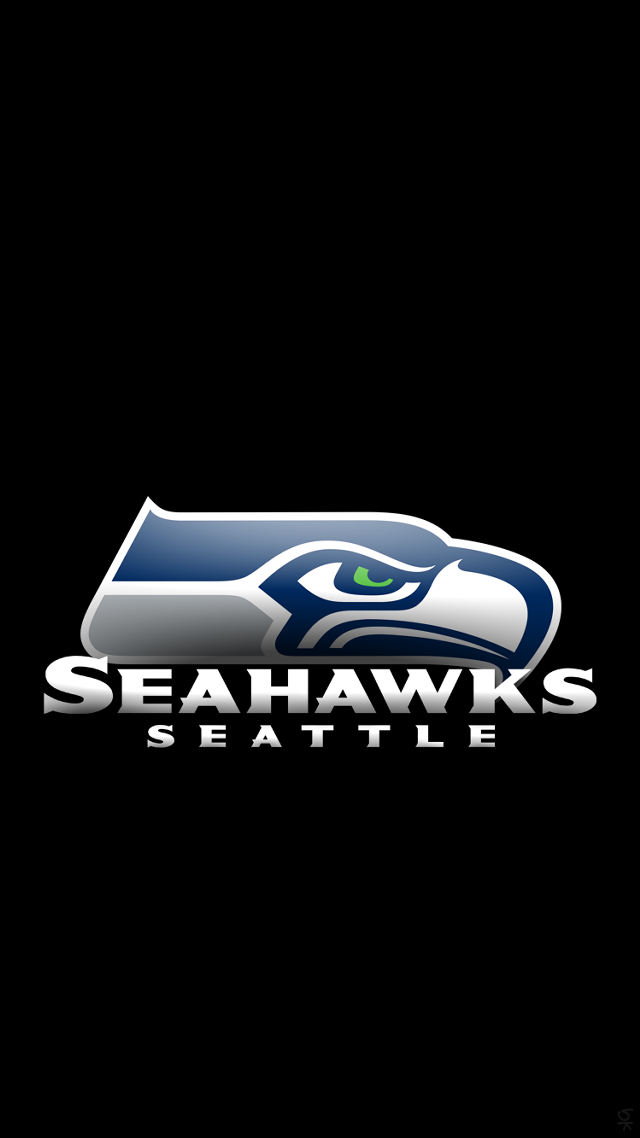 Seattle football logo black background free wallpaper for mobile - medium preview image