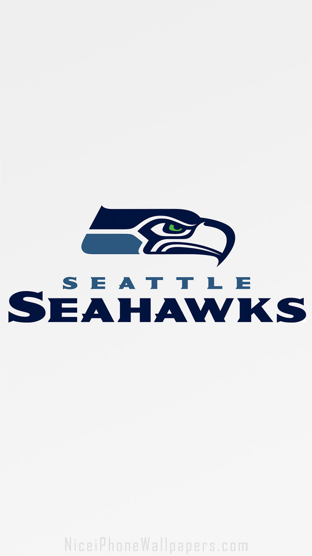 Seattle seahawks logo white blue free wallpaper for mobile - medium preview image