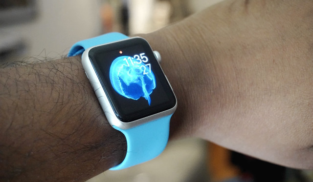 Blue watch blue band blue free wallpaper for desktop - medium preview image