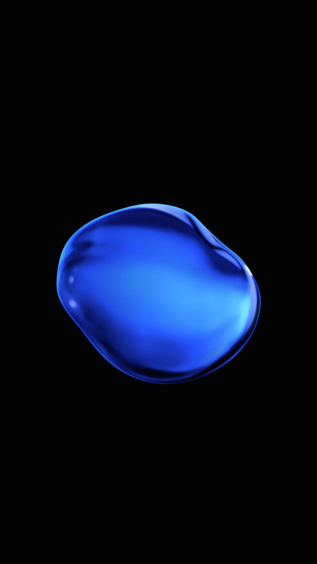 Blue liquid drop black background free wallpaper for mobile - medium preview image