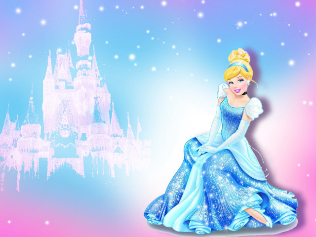 Princess sitting castle background pink free wallpaper for desktop - medium preview image