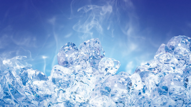 Ice cubes smoke blue background free wallpaper for desktop - medium preview image
