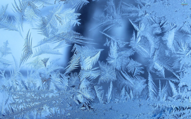 Frosty window blue background sky free wallpaper for desktop - medium preview image