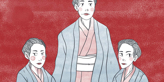 Woman kimono woman kimono red free wallpaper for desktop - medium preview image