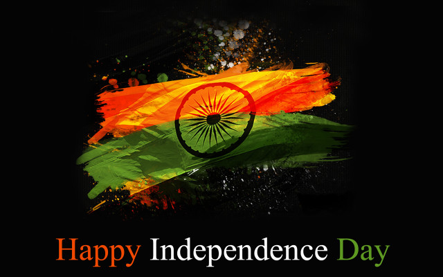 Happy independence day black background free wallpaper for desktop - medium preview image