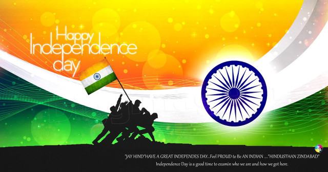 Happy independence day flag bike free wallpaper for desktop - medium preview image