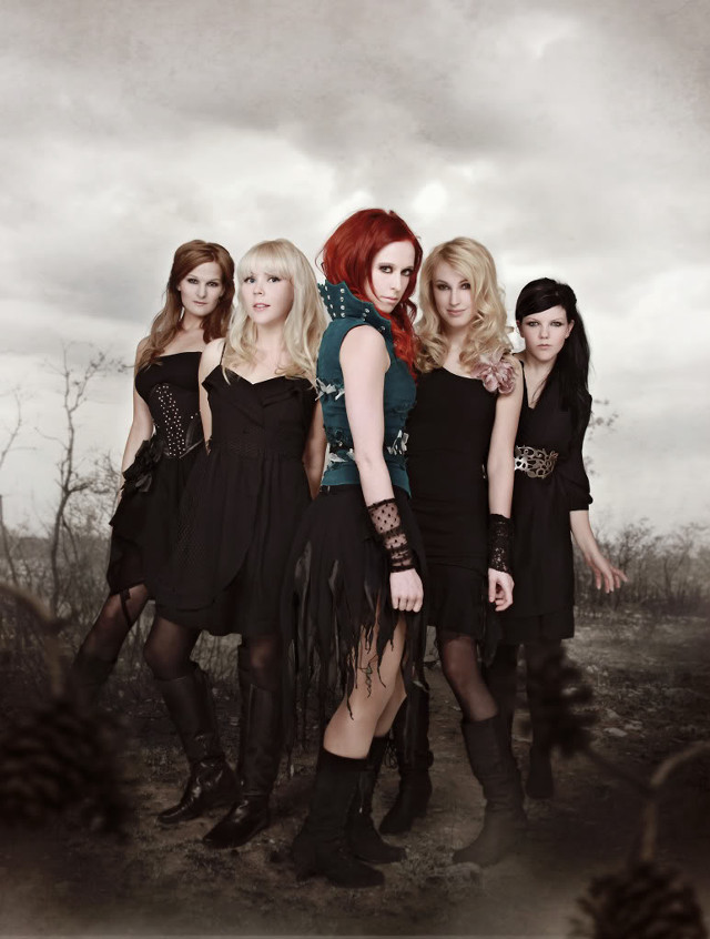 Women group field sky clouds free wallpaper for mobile - medium preview image