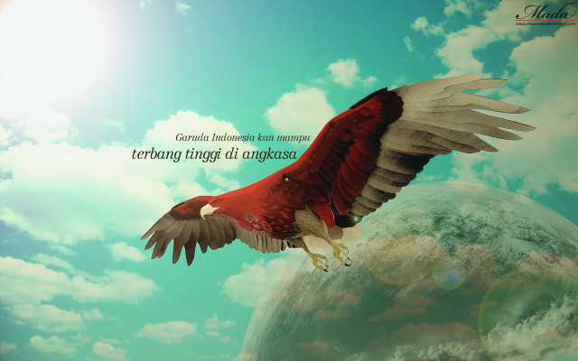Red white bird flying globe free wallpaper for desktop - medium preview image