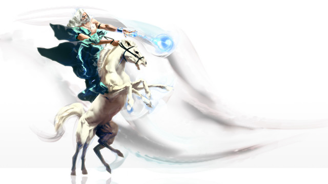 Man riding white horse white free wallpaper for desktop - medium preview image