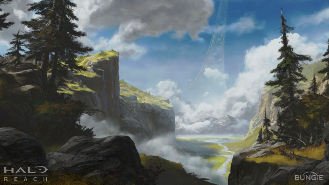 Mountain landscape river rocket flying free wallpaper for desktop - medium preview image