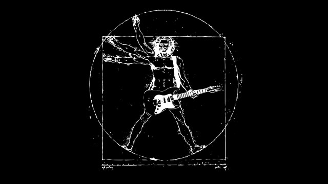 Man guitar circle black background free wallpaper for desktop - medium preview image
