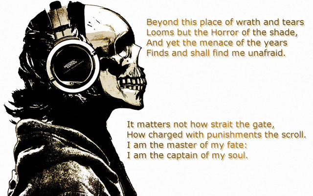 Man headphones quote golden ear free wallpaper for desktop - medium preview image