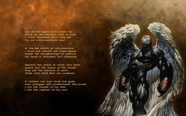 Angel painting poem quote center free wallpaper for desktop - medium preview image