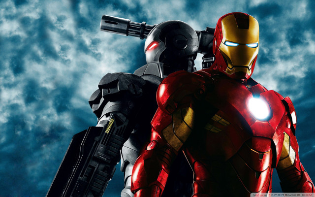 Iron man couple cloudy sky #2 free wallpaper for desktop - medium preview image