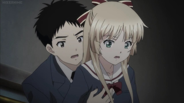 Anime characters staring distance sunset free wallpaper for desktop - medium preview image