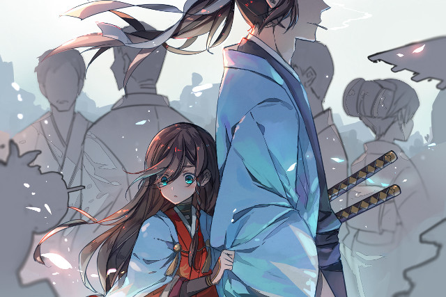 Woman man crowd long hair free wallpaper for desktop - medium preview image