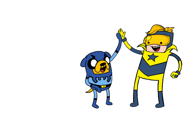 Cartoon character holding hand costume free wallpaper for desktop - medium preview image