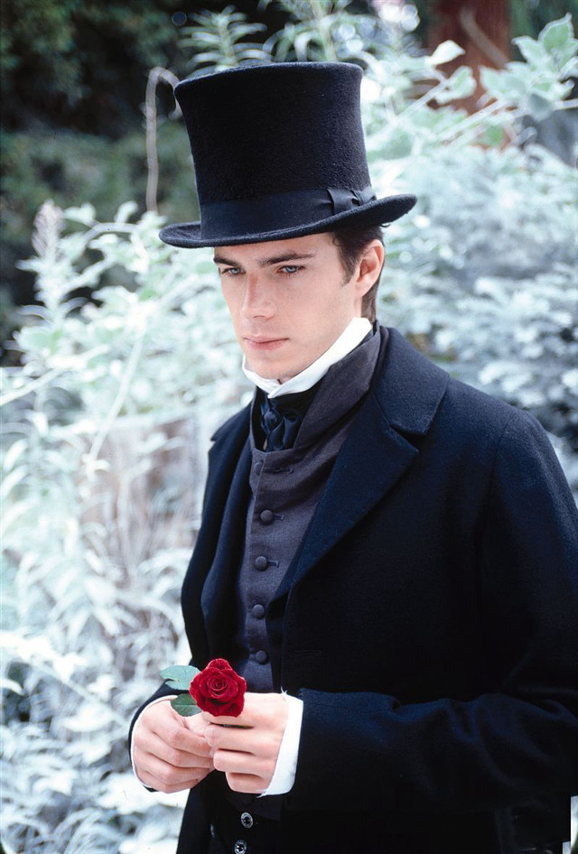 Man top hat coat rose free wallpaper for mobile - medium preview image