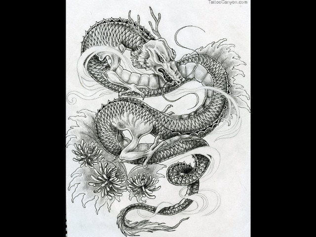 Dragon tattoo design paper dragon free wallpaper for desktop - medium preview image