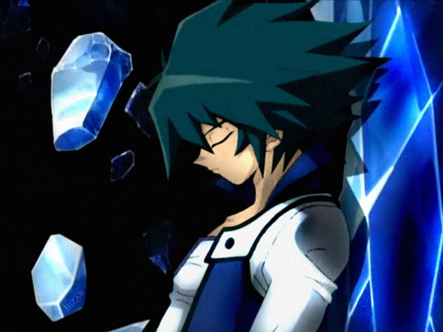 Green hair man ice crystals free wallpaper for desktop - medium preview image