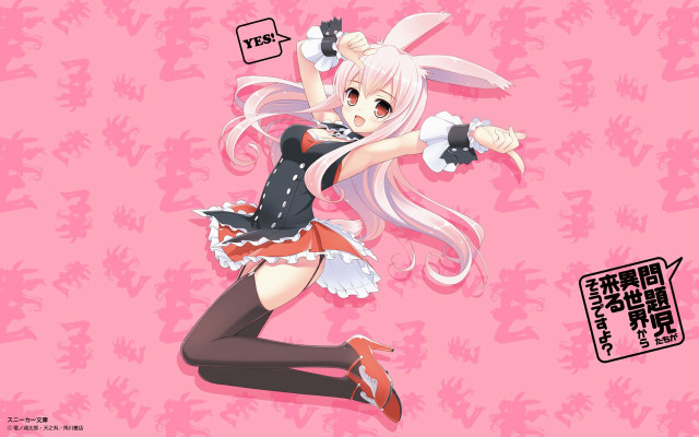 Girl long hair rabbit ears free wallpaper for desktop - medium preview image