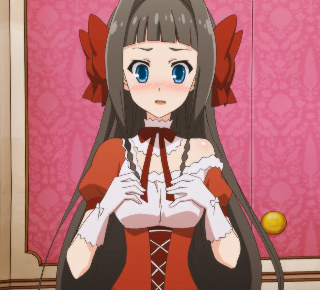 Woman red dress bow neck free wallpaper for tablet - medium preview image