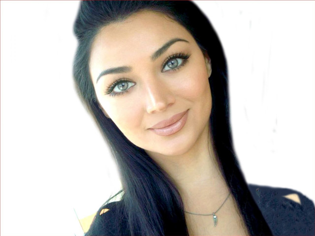 Woman long black hair smiling #5 free wallpaper for desktop - medium preview image