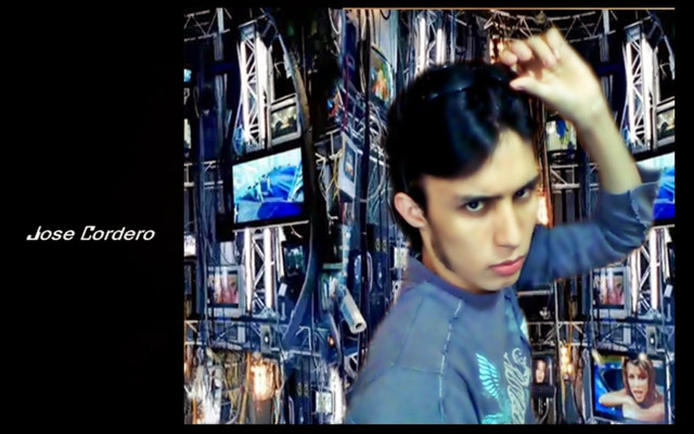 Man holding hair wall television free wallpaper for desktop - medium preview image