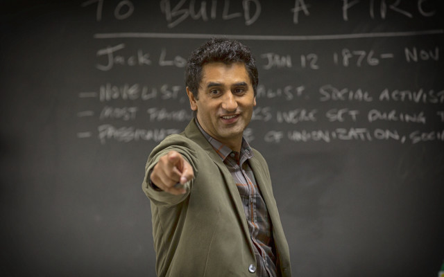 Man pointing chalkboard writing build free wallpaper for desktop - medium preview image