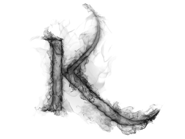 Smoke letter k black texture free wallpaper for desktop - medium preview image