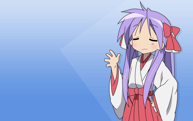 Purple hair girl pink dress free wallpaper for desktop - medium preview image