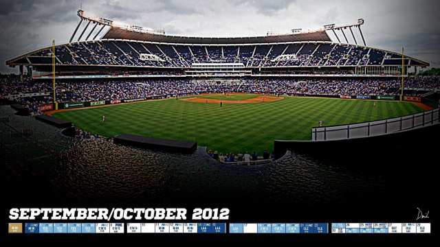 Baseball stadium crowd cloudy sky free wallpaper for desktop - medium preview image