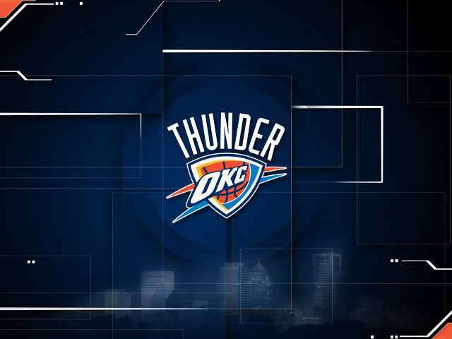 Blue orange background thunder basketball free wallpaper for desktop - medium preview image