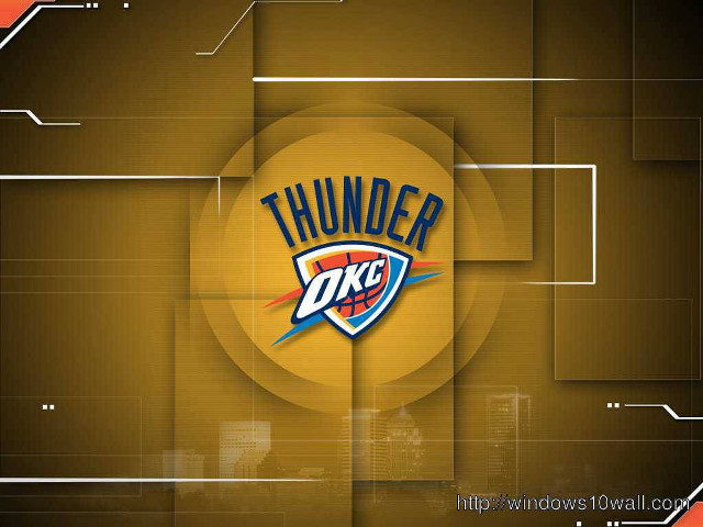 Basketball logo thunder dfc brown free wallpaper for desktop - medium preview image
