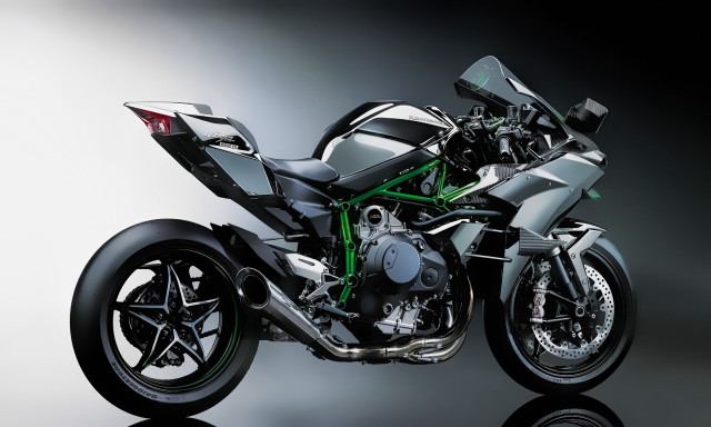 Motorcycle studio reflection black background free wallpaper for desktop - medium preview image