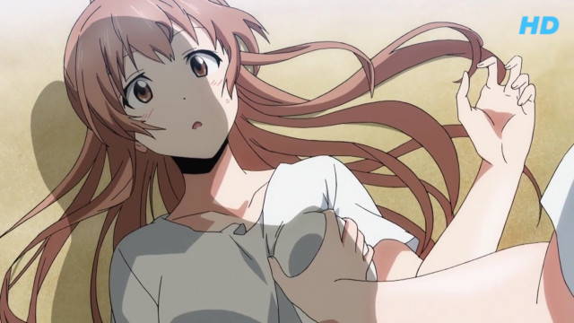 Girl long hair sitting camera free wallpaper for desktop - medium preview image