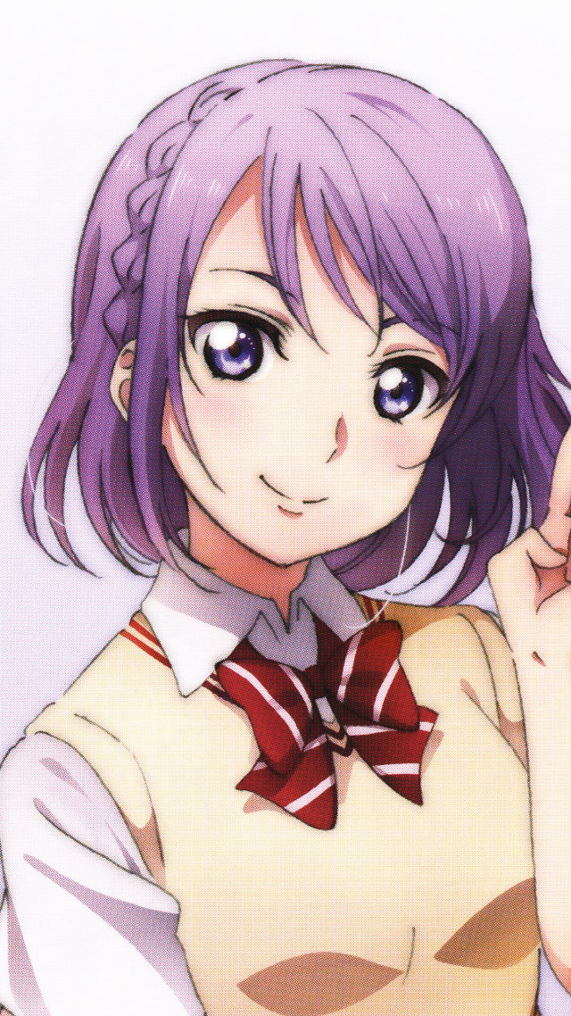 Girl purple hair bow tie #3 free wallpaper for mobile - medium preview image