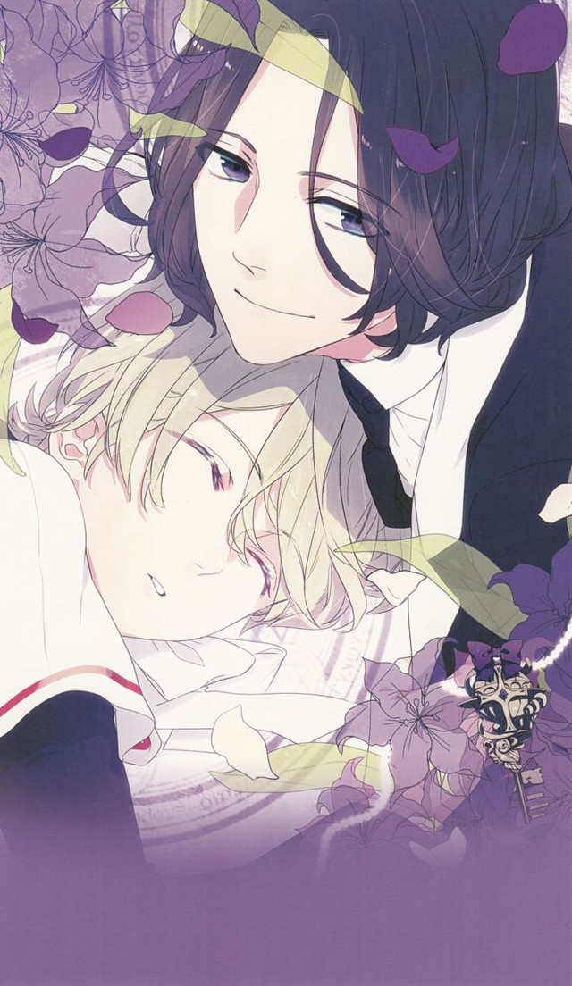 Couple hugging flowers leaves purple free wallpaper for mobile - medium preview image