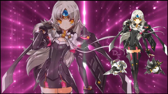 Anime characters purple background stars #2 free wallpaper for desktop - medium preview image