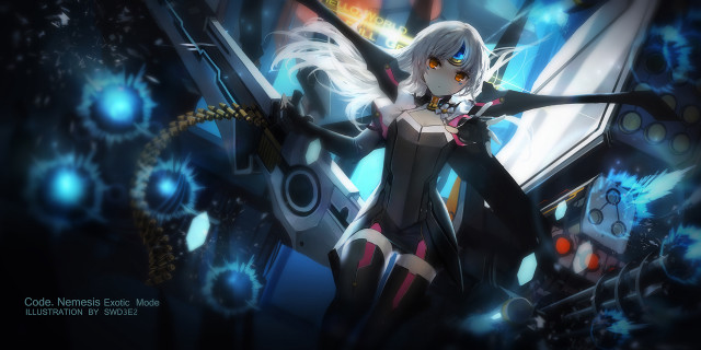 Anime character sci fi futuristic free wallpaper for desktop - medium preview image