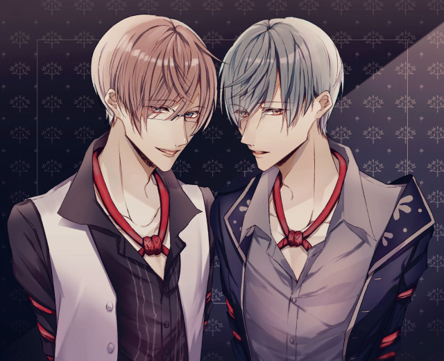 Anime characters snowflakes wall standing free wallpaper for desktop - medium preview image