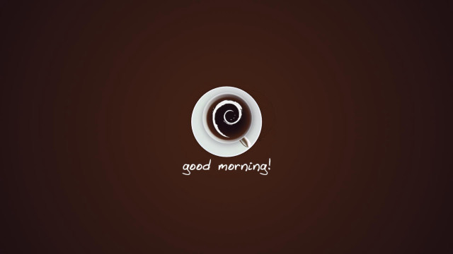 Cup coffee spoon good morning free wallpaper for desktop - medium preview image
