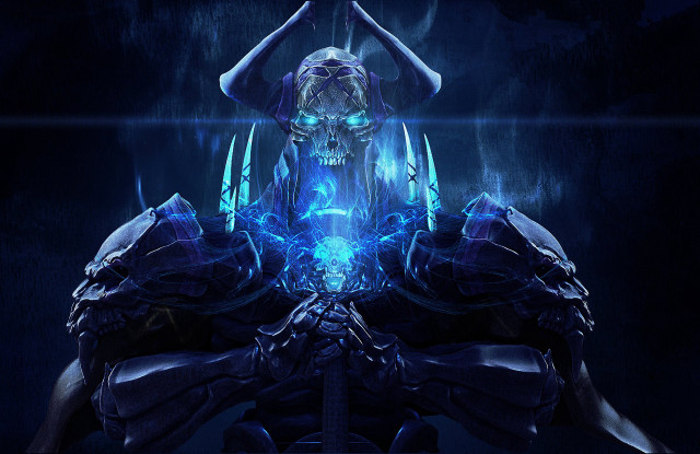 Woman skull demon back image free wallpaper for desktop - medium preview image