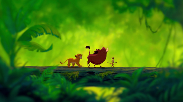 Lion king simba green background free wallpaper for desktop - medium preview image