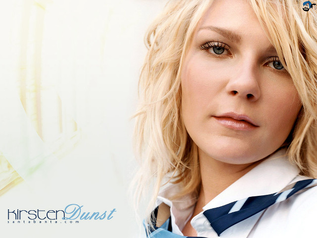 Blonde woman blue eyes tie free wallpaper for desktop - medium preview image
