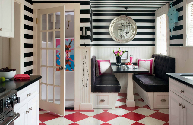 Kitchen checkered floor black white #2 free wallpaper for desktop - medium preview image