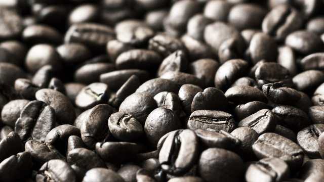 Coffee beans black white background free wallpaper for desktop - medium preview image
