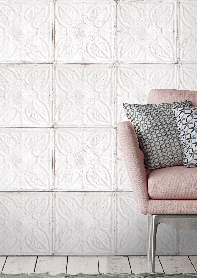 Pink chair white wall decorative free wallpaper for mobile - medium preview image