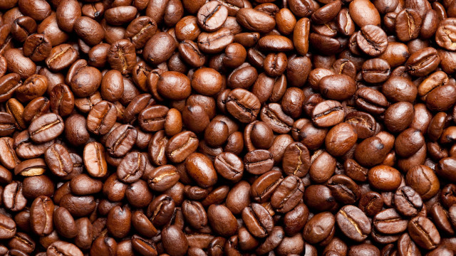 Coffee beans brown background brown free wallpaper for desktop - medium preview image